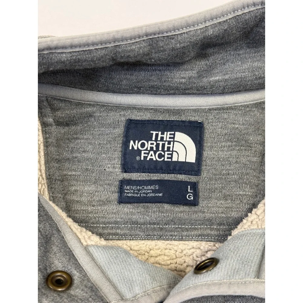 The North Face Men's Sherpa Patrol‎ 1/4 Snap Heavy Fleece Pullover Gray Size L